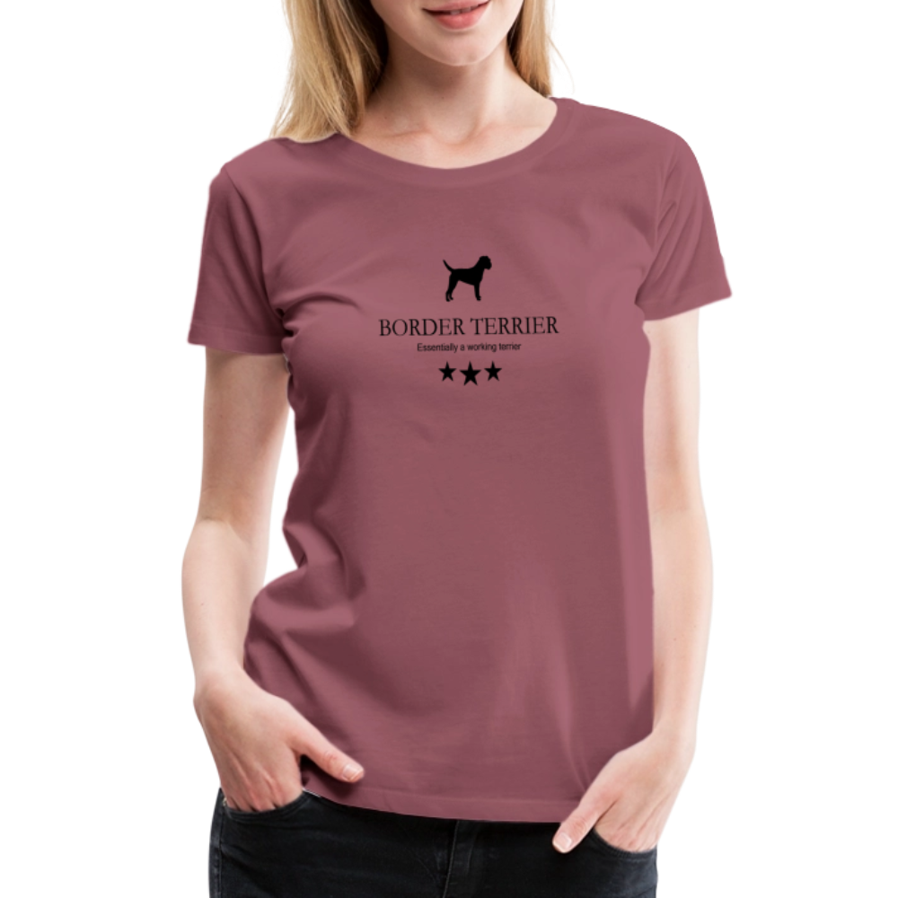 Women’s Premium T-Shirt - Border Terrier - Essentially a working terrier... - Malve