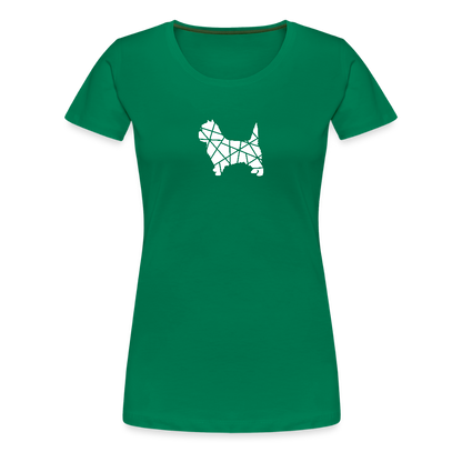 Women’s Premium T-Shirt - Cairn Terrier geometrisch - Kelly Green
