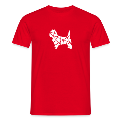 Cairn Terrier geometrisch | Männer T-Shirt - Rot