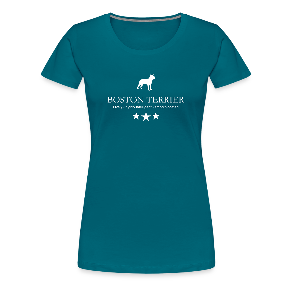 Women’s Premium T-Shirt - Boston Terrier - Lively, highly intelligent, smooth coated... - Divablau