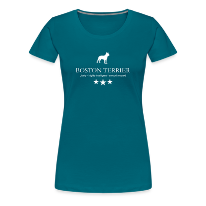 Women’s Premium T-Shirt - Boston Terrier - Lively, highly intelligent, smooth coated... - Divablau