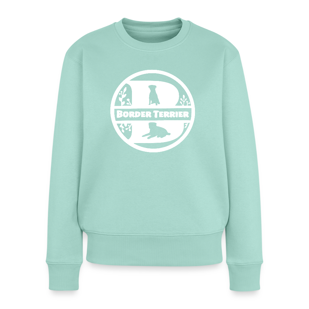 Frauen Premium Pullover - Border Terrier - Monogramm - Mint 