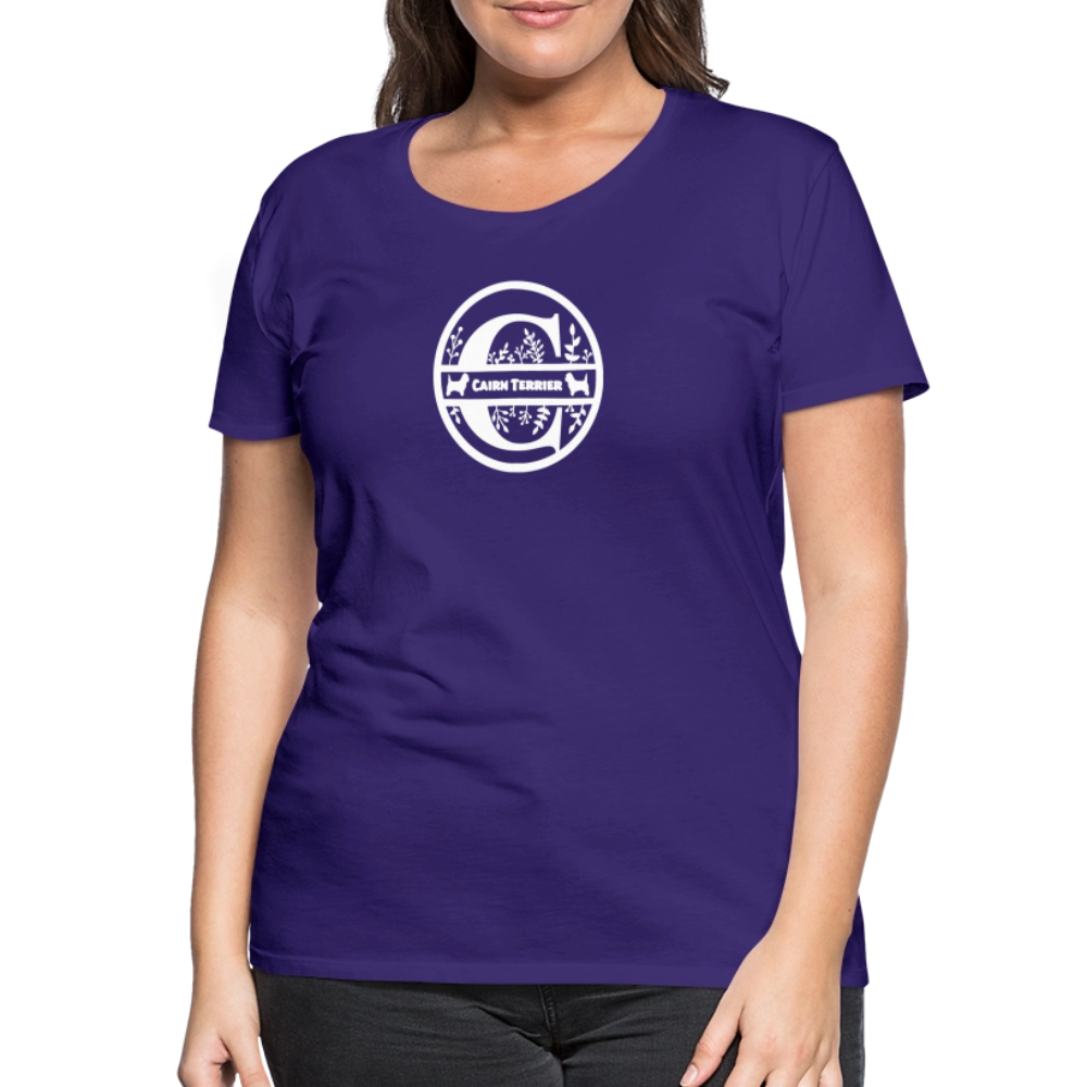 Women’s Premium T-Shirt - Cairn Terrier - Monogramm - Lila