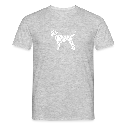 Border Terrier geometrisch | Männer T-Shirt - Grau meliert