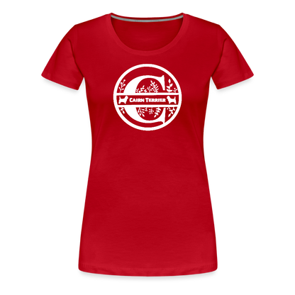 Women’s Premium T-Shirt - Cairn Terrier - Monogramm - Rot