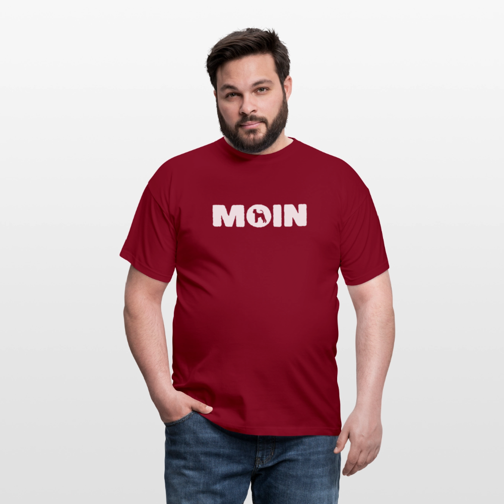 Airedale Terrier - Moin | Männer T-Shirt - Ziegelrot