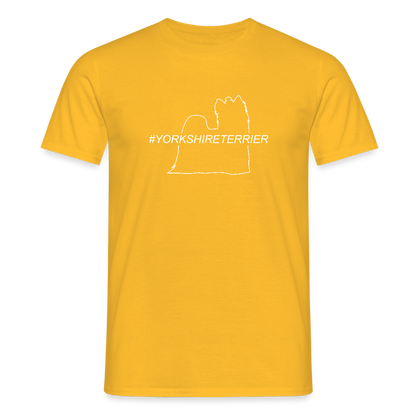 Yorkshire Terrier - Hashtag | Männer T-Shirt - Gelb