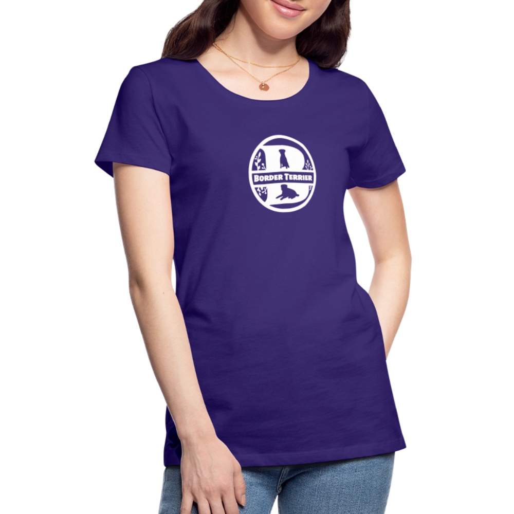 Women’s Premium T-Shirt - Border Terrier - Monogramm - Lila