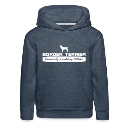 Kinder Premium Hoodie - Border Terrier - Essentially a working Terrier... - Jeansblau