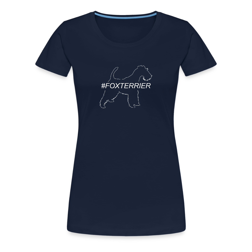 Women’s Premium T-Shirt - Foxterrier - Hashtag - Navy