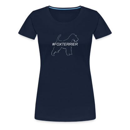 Women’s Premium T-Shirt - Foxterrier - Hashtag - Navy