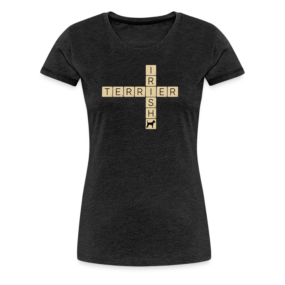 Irish Terrier - Scrabble | Women’s Premium T-Shirt - Anthrazit