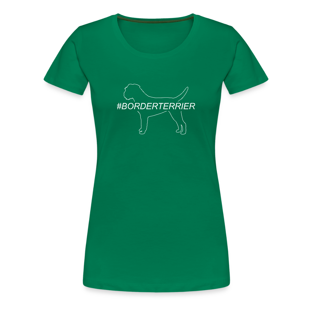 Women’s Premium T-Shirt - Border Terrier - Hashtag - Kelly Green