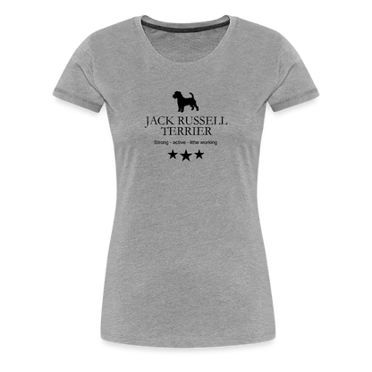 Women’s Premium T-Shirt - Jack Russell Terrier - Strong, active, lithe working... - Grau meliert