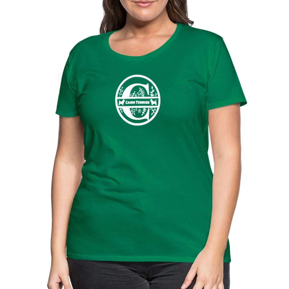 Women’s Premium T-Shirt - Cairn Terrier - Monogramm - Kelly Green