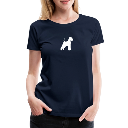 Welsh Terrier-Silhouette | Women’s Premium T-Shirt - Navy