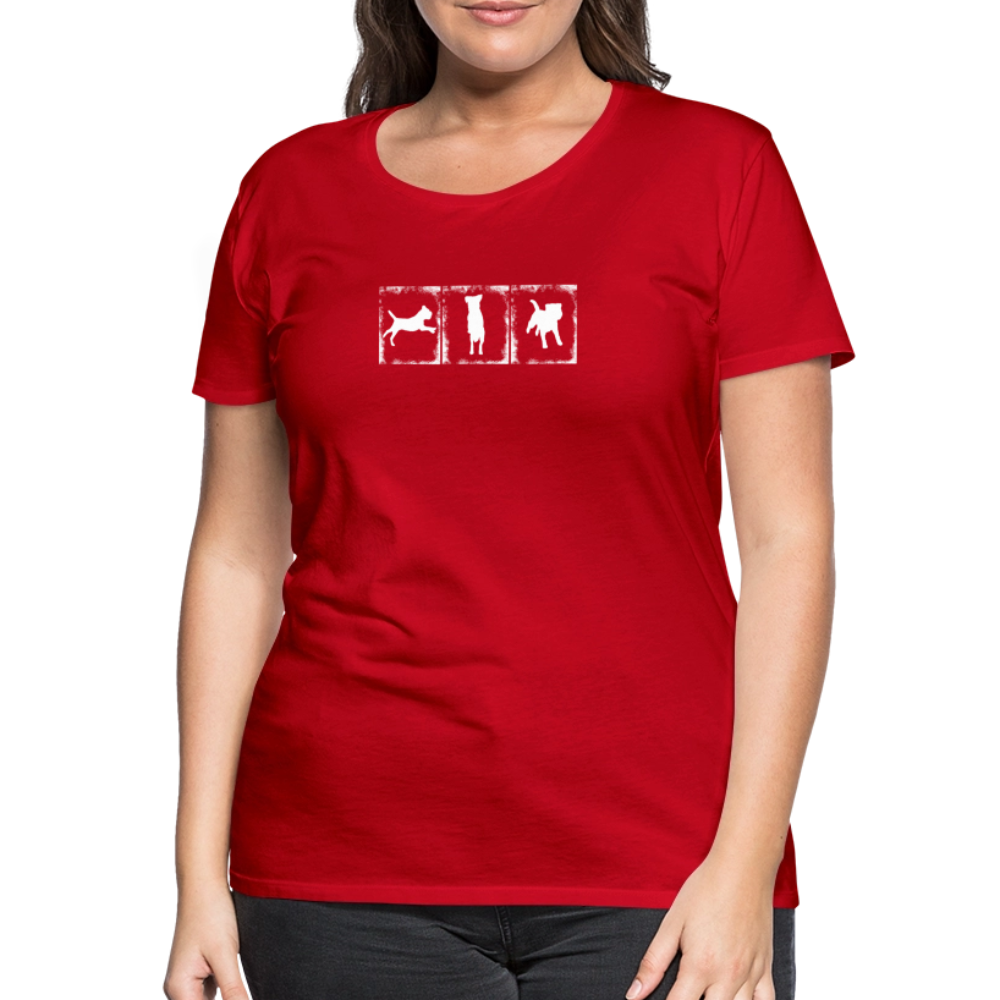 Women’s Premium T-Shirt - Border Terrier in action - Rot
