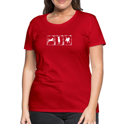 Women’s Premium T-Shirt - Border Terrier in action - Rot