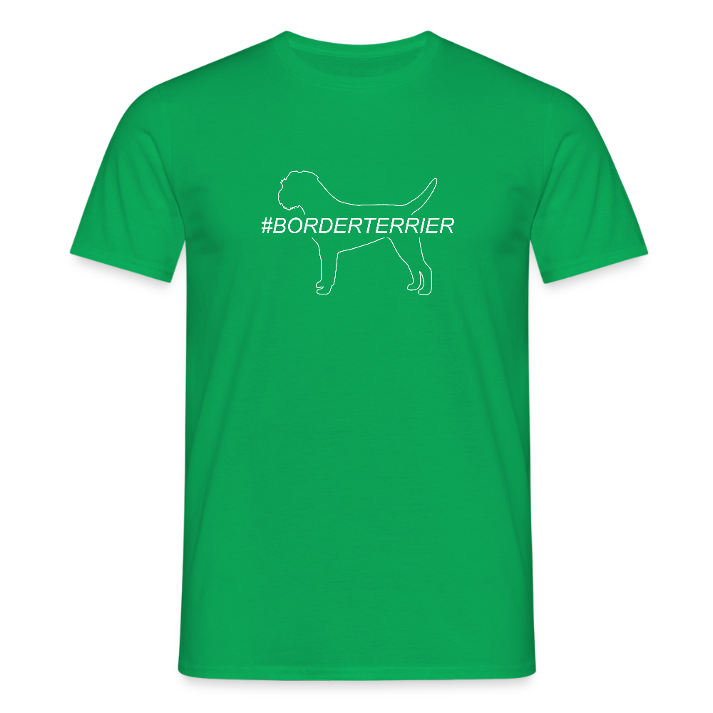 Border Terrier - Hashtag | Männer T-Shirt - Kelly Green