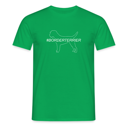Border Terrier - Hashtag | Männer T-Shirt - Kelly Green