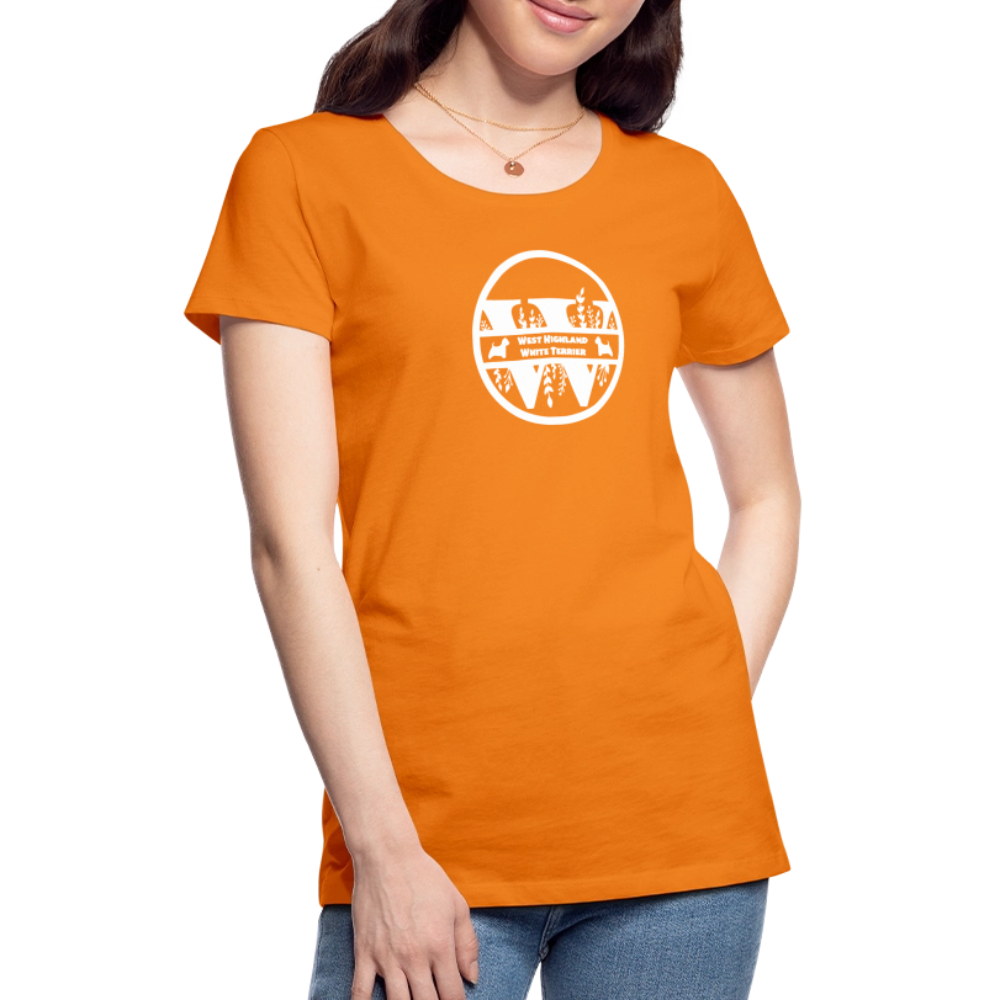 Women’s Premium T-Shirt - West Highland White Terrier - Monogramm - Orange
