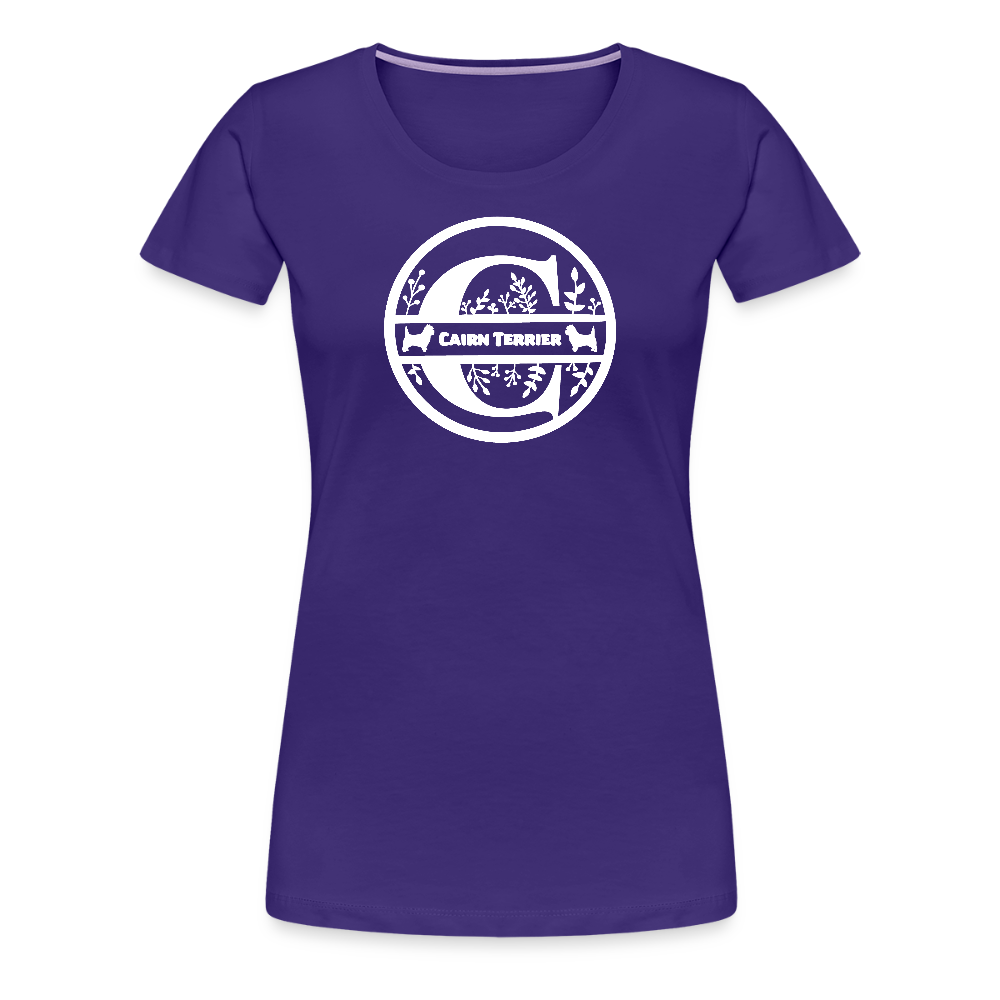Women’s Premium T-Shirt - Cairn Terrier - Monogramm - Lila