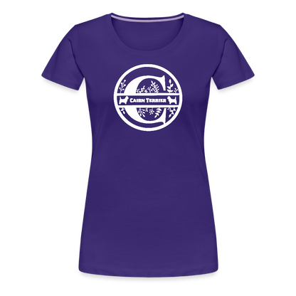 Women’s Premium T-Shirt - Cairn Terrier - Monogramm - Lila