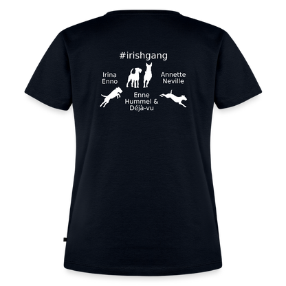 Frauen Premium T-Shirt - #IRISHGANG - Navy