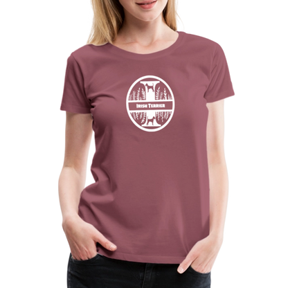 Women’s Premium T-Shirt - Irish Terrier - Monogramm - Malve