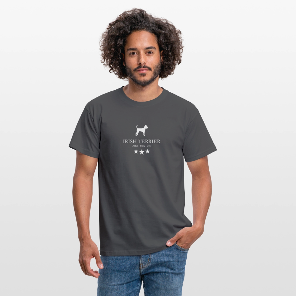 Männer Premium T-Shirt - Irish Terrier - Active, lively, wiry... - Anthrazit