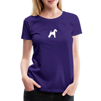 Kerry Blue Terrier-Silhouette | Women’s Premium T-Shirt - Lila