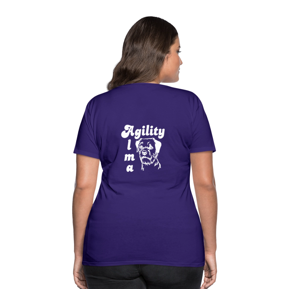 Border Terrier Agility Alma | Women’s Premium T-Shirt - Lila