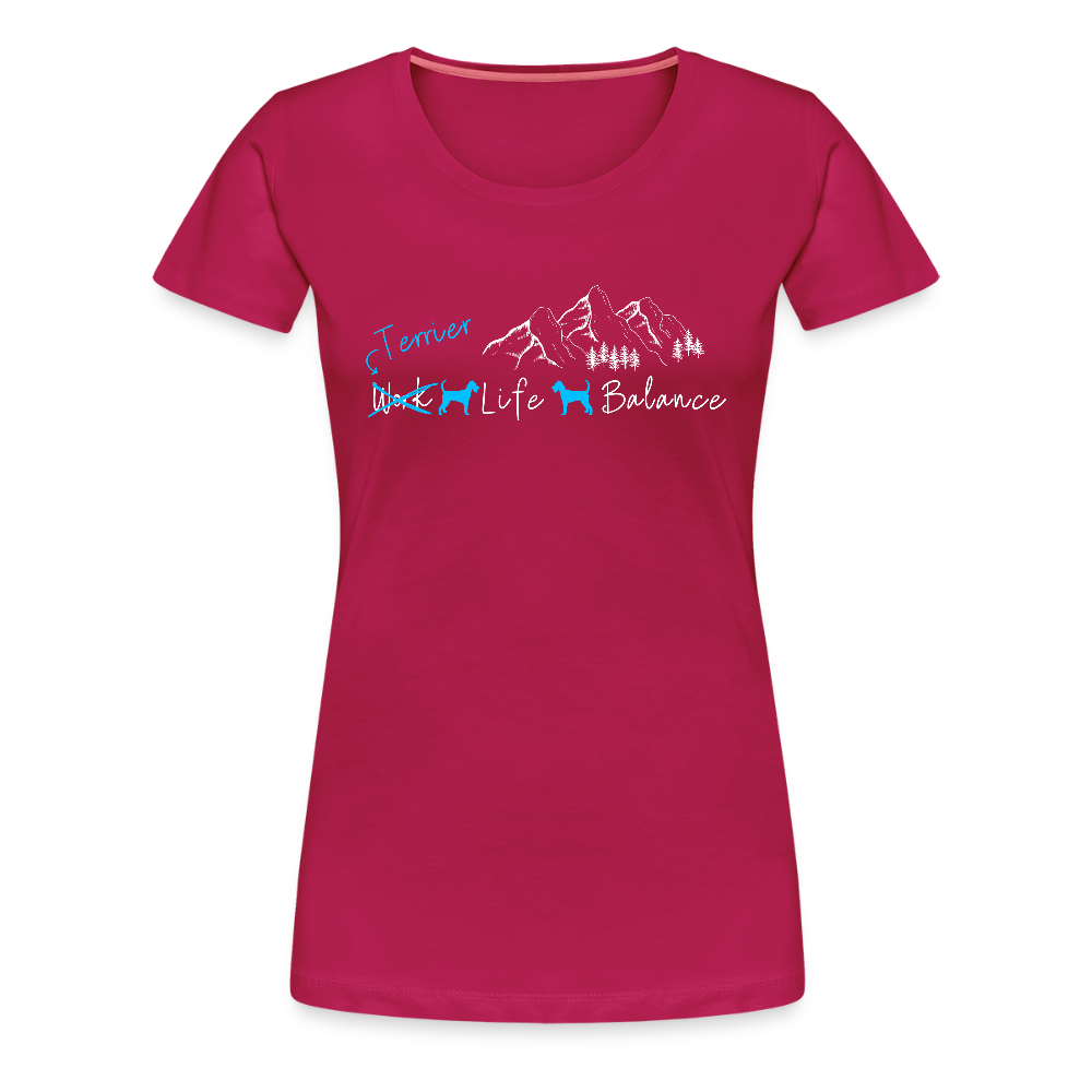 Women’s Premium T-Shirt - (Irish) Terrier Life Balance - dunkles Pink