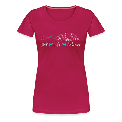 Women’s Premium T-Shirt - (Irish) Terrier Life Balance - dunkles Pink