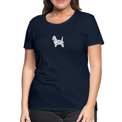 Women’s Premium T-Shirt - Cairn Terrier geometrisch - Navy