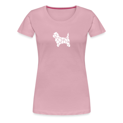 Women’s Premium T-Shirt - Cairn Terrier geometrisch - Hellrosa