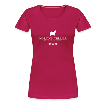 Women’s Premium T-Shirt - Norwich Terrier - Keen dog, compact and strong... - dunkles Pink