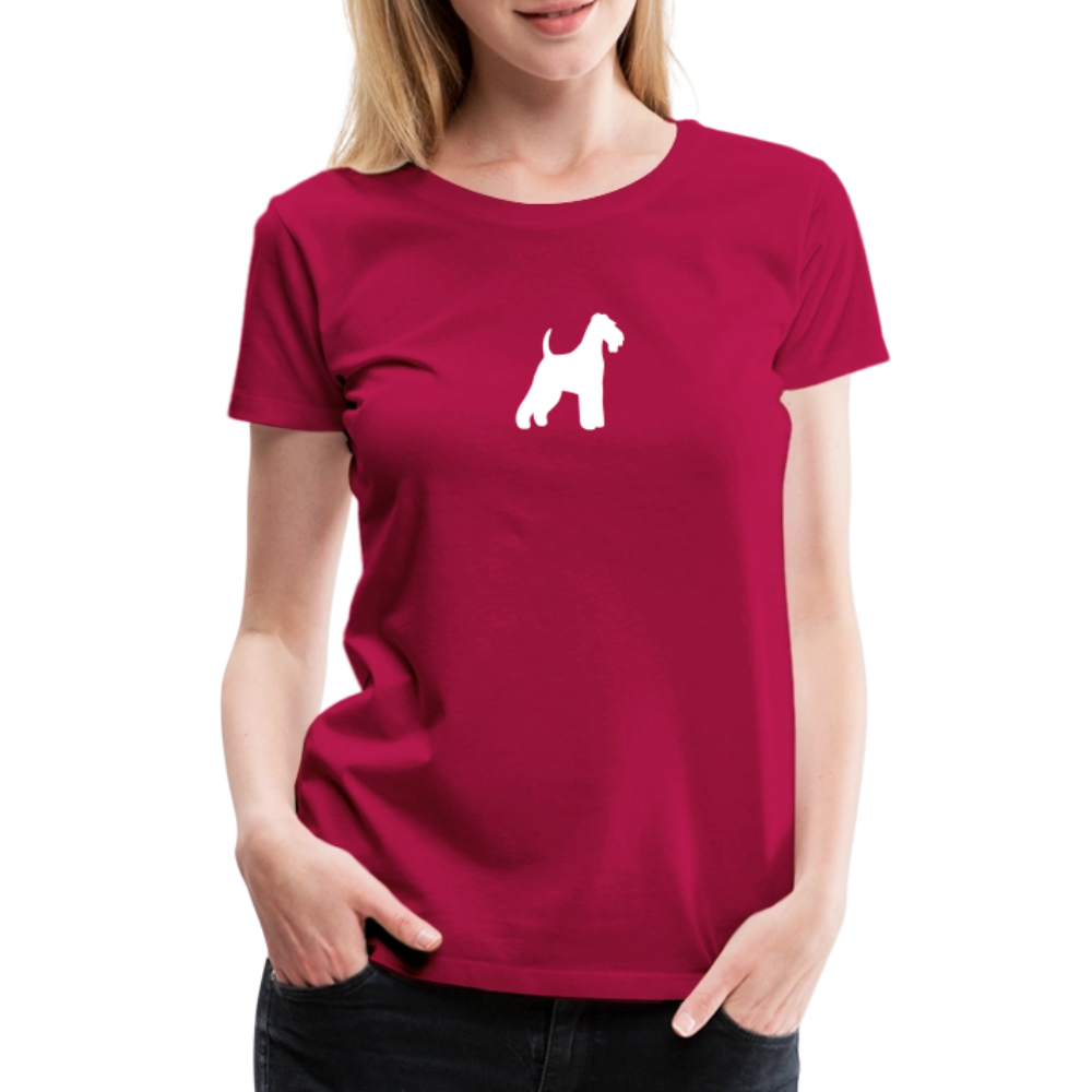 Welsh Terrier-Silhouette | Women’s Premium T-Shirt - dunkles Pink