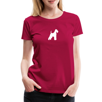 Welsh Terrier-Silhouette | Women’s Premium T-Shirt - dunkles Pink
