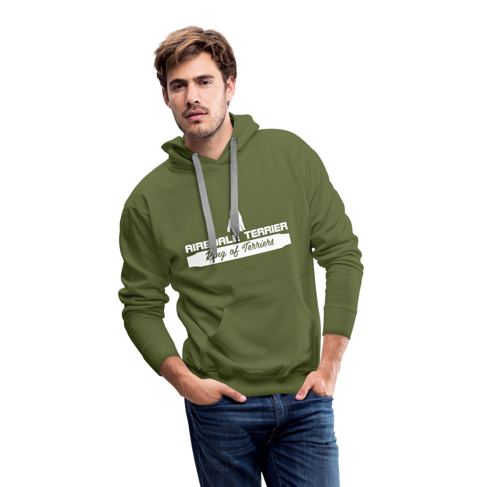 Men’s Premium Hoodie - Airedale Terrier - King of terriers... - Olivgrün