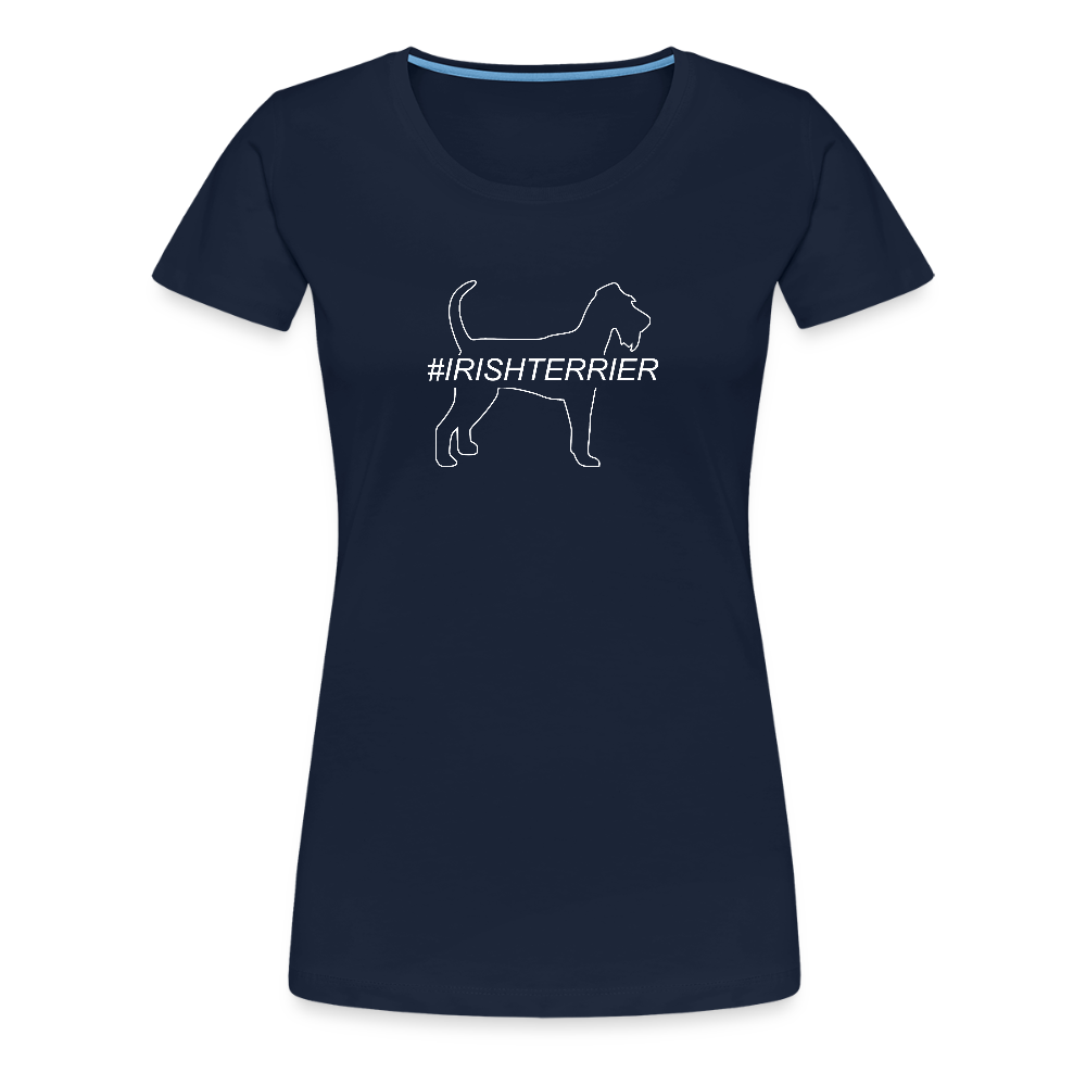 Women’s Premium T-Shirt - Irish Terrier - Hashtag - Navy