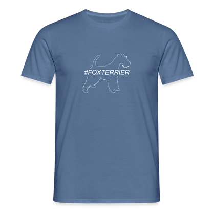 Foxterrier - Hashtag | Männer T-Shirt - Taubenblau 