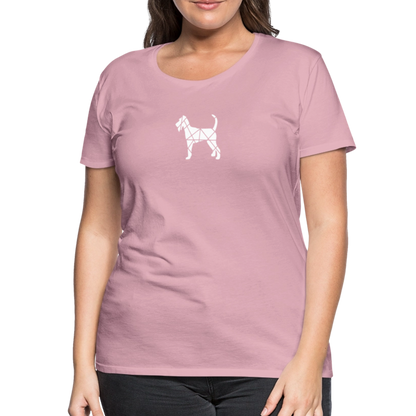 Women’s Premium T-Shirt - Irish Terrier geometrisch - Hellrosa