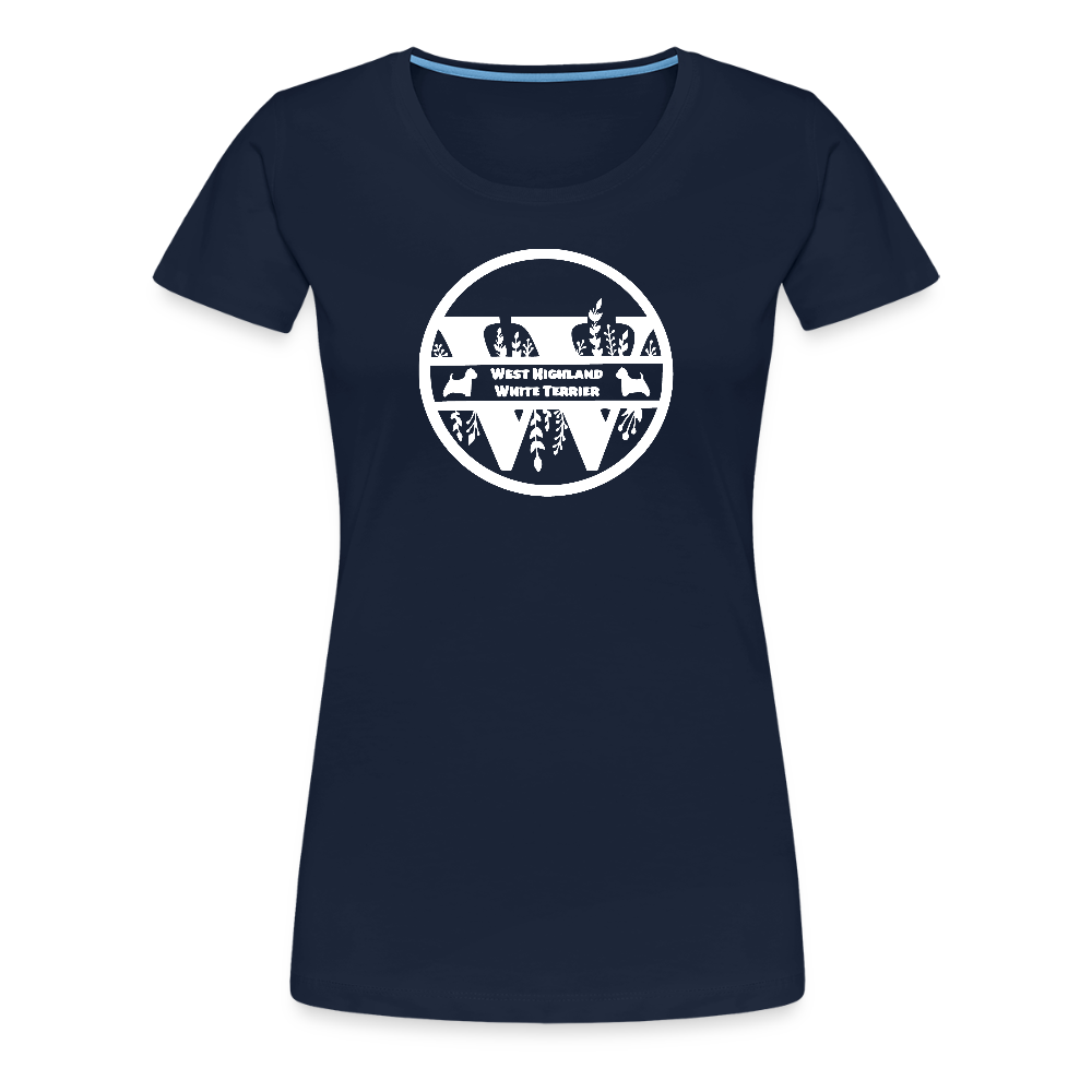 Women’s Premium T-Shirt - West Highland White Terrier - Monogramm - Navy