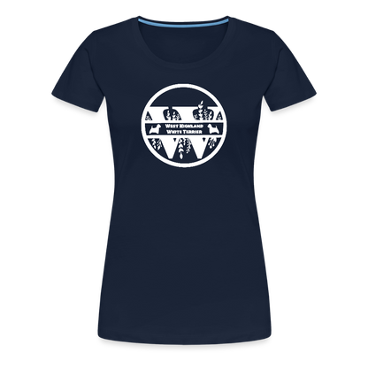 Women’s Premium T-Shirt - West Highland White Terrier - Monogramm - Navy