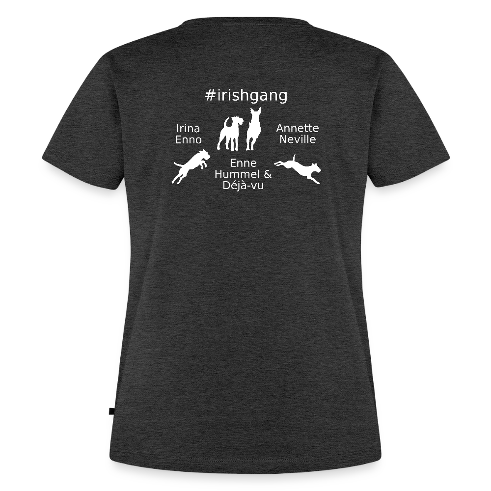 Frauen Premium T-Shirt - #IRISHGANG - Anthrazit meliert
