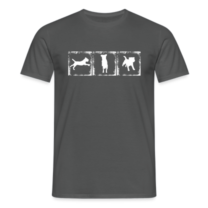 Border Terrier in action | Männer T-Shirt - Anthrazit