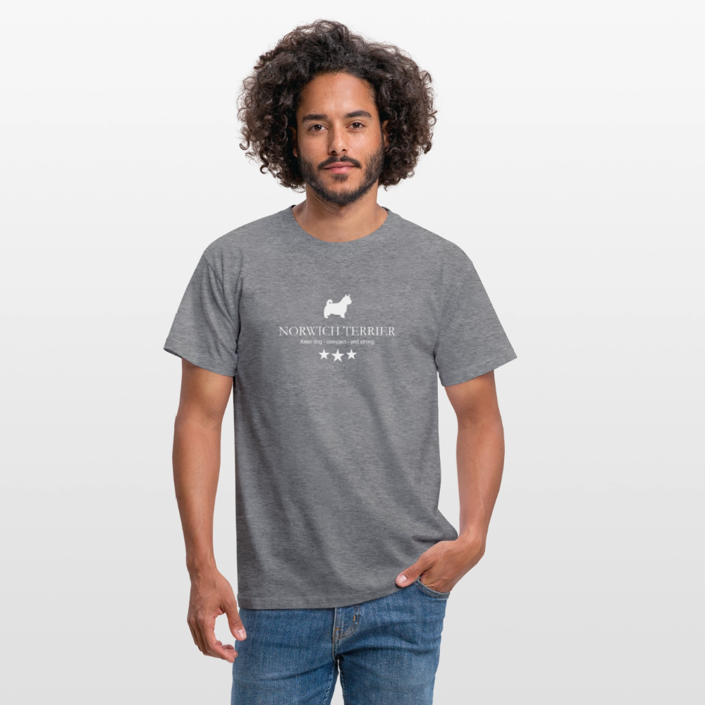 Norwich Terrier - Keen dog, compact and strong... | Männer T-Shirt - Graphit meliert