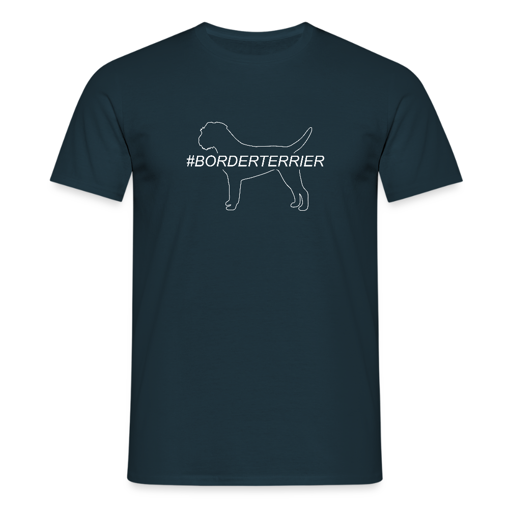 Border Terrier - Hashtag | Männer T-Shirt - Navy