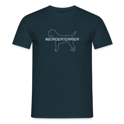 Border Terrier - Hashtag | Männer T-Shirt - Navy